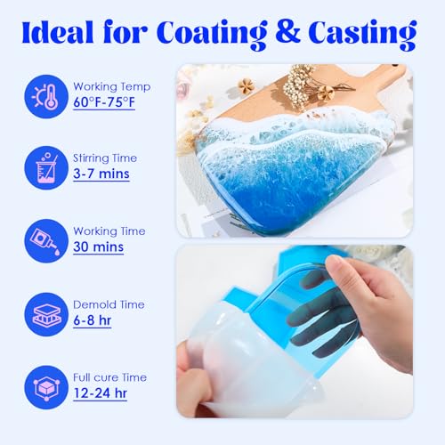 Bsrezn 2 Gallon Epoxy Resin Kit with Pumps – Crystal Clear, Bubble-Free, No Yellowing, Self-Leveling, Mix 1:1 Epoxy Resin for Art, Crafts, Wood, and Resin Molds (1 Gallon x 2)
