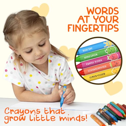 ZENO 18-Color Jumbo Crayons – Non-Toxic and Washable for Toddlers (1-3) & Kids (4-8) – Easy-to-Hold Large Crayons, Perfect for Travel, Art, and Early Childhood Activities