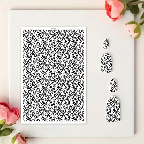 Polymer Clay Transfer Paper, 10 Pcs Valentine's Day Hearts Pattern Shape Water Soluble Transfer Sheet for Polymer Clay Earrings Jewelry Making Disposable Stickers DIY Crafts 5.82X3.93 inch - color: Hearts