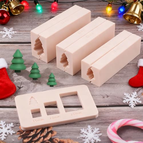 Polymer Clay Bead Roller Set, Christmas Tree Bead Roller Polymer Clay Roller for Jewelry Crafts, Clay Tools and Supplies Gift for Artists,15/20/25mm - color: Christmas 2