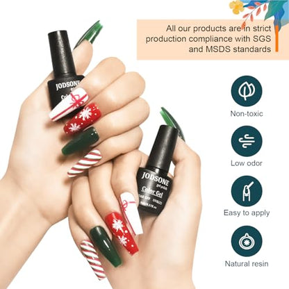 JODSONE 32 Colors Nail Polish Set With U V Light Manicure Nail Tools Nail Art Manicure Salon DIY at Home - color: with glitter color series