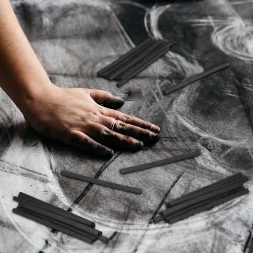 Gueevin 100 Pcs Willow Charcoal Sticks, Willow Charcoal, Artists, Beginners, Students, Perfect for Sketching, Drawing, Shading, and Fine Back to School Christmas Art Gifts (7-9mm) - size: 7-9mm