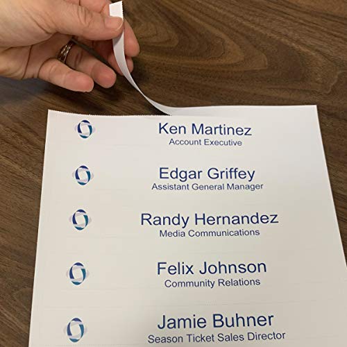 Perforated Paper Nameplate Inserts, Pack of 20 (8" x 1") - color: White, size: 8" x 1"