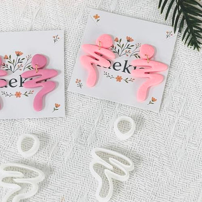 Xaekicr Abstract Woman Shape Polymer Clay Cutters – Modern Clay Earring Cutters for Jewelry Making, Clay Tools for Polymer Clay Molds, Set of 2 - color: U color