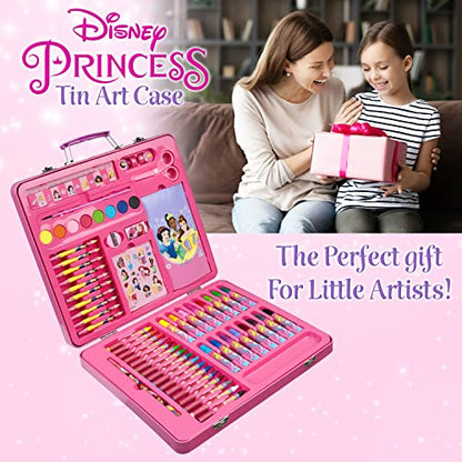Disney Colored Pencils Art Supplies Kids Drawing Kit School Supplies Painting Kit Girls Drawing Pencils Art Kit Travel Case with Crayons Arts and Crafts for Kids 4-12