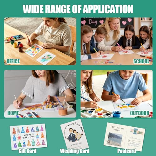 60 Sheets 5x7 Watercolor Paper Bulk, 140lbs/300gsm Cold Press Water Color Paper, 50% Cotton Watercolors Paper, Acid-Free Natural White Paint Paper-Set as Art Supplies