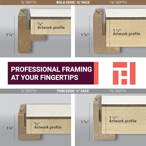 Ampersand Floaterframe for Wood Panels, 7/8 Inch Depth, Bold, 9x12 Inch, Black (FBOLD780912B) - color: Black, size: 9"x12"
