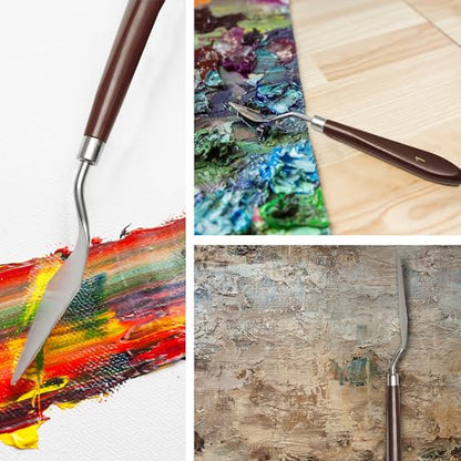 Bluebird Stainless Steel Signature Palette Knife Set of 5, Color Mixing Set for Oil, Canvas, Acrylic Painting & Modelling Paste