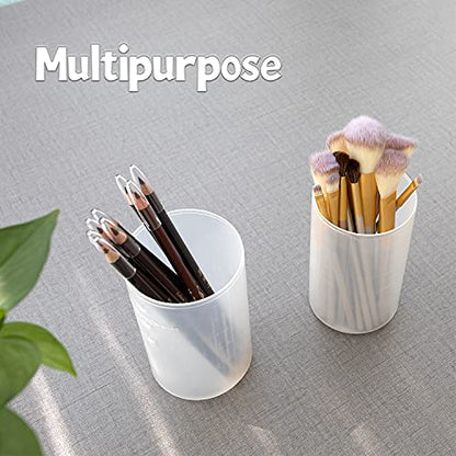 OCHEAL Retractable Makeup Brush Holders, Brushes Organizer Plastic Clear Travel Makeup Brush Case Brushes Container Cup Dustproof Storage for Women and Girls Makeup Artist - color: Plastic Clear-1pc
