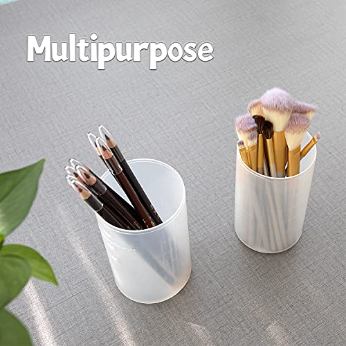 OCHEAL Makeup Brush Holders, 8 Pack of Make up Brushes Organizer Travel Case Retractable Plastic Travel Makeup Brush Holder For Vanity Makeup Artist Brushes Storage Cup - color: Plastic Clear-8pcs