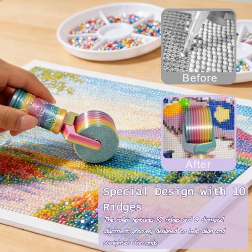 Diamond Art Roller Diamond Handle (Macarons) - color: Macarons