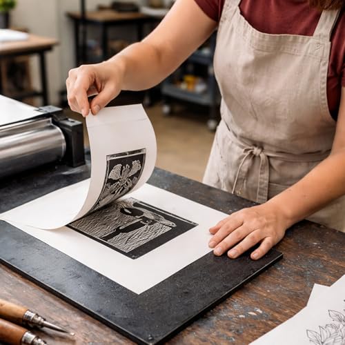 Falling in Art 8 * 10 Linoleum Carving Blocks, 8 Pack Soft Stamp Rubber Blocks for Crafts and Artists Printmaking, Gray,1/8" Thick - color: Gray, size: 8'' x 10'' 8 Pack