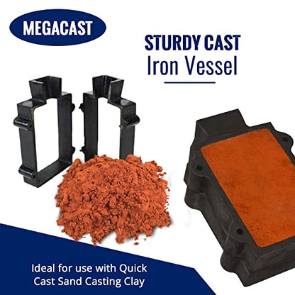 Cast Iron 2-Part Flask Mold for Delft Sand Casting Jewelry Making Tool