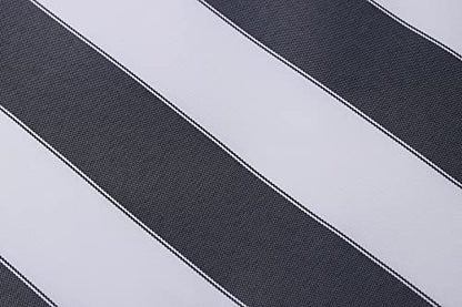 Stripe Canvas Awning Fabric Waterproof Outdoor Fabric 60" Black/White (1 Yard) - color: Black-white