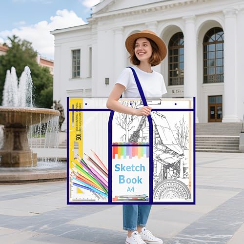 Large Poster Storage Bag, Extra-Large Portfolio Folder Art Portfolio Bag 30 x 25 Inches, Bulletin Board Poster Storage for Bulletin Boards, Scrapbooks, Keepsake, Anchor Chart (31" X 25", 1 Pack )