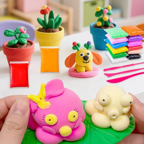Purple Air Dry Clay 12 Packs Foam Clay Air Dry Foam Clay for Kids,Moldable Super Light Weight Clay Perfect for Arts, Crafts, Classroom Teaching - color: Purple