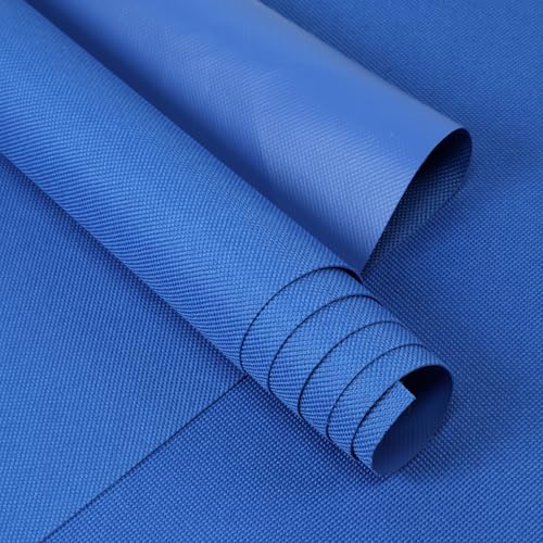 Waterproof Canvas Fabric 600Denier 60"×36" Marine Cordura Canvas Material with Waterproof PVC Backing Anti-UV Blocks Heat, Reduce Glare for Boat Car Awning Outdoor Home Cushion, Blue - color: Blue, size: 36x60 inch