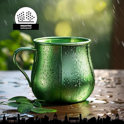 Metallic Acrylic Paint 1.69 fl oz - Green - Premium Metallic Paint for Artists and Crafters. High Coverage, Lightfast & Durable. Ideal for Canvas, Wood, Ceramic & More - color: Green