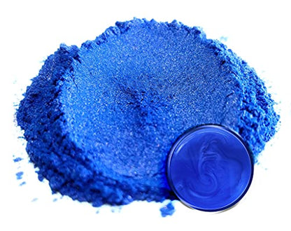 Eye Candy Pigments Premium Blue Mica Powder - Busan Blue (50gr) - for Epoxy, Resin, Soap, Paint, Woodworking, Acrylic Pouring, Bath Bombs, Fishing Lures - DIY Arts and Crafts Additive - color: Busan Blue
