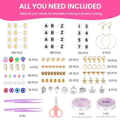 Gionlion 25000 Pcs Clay Beads Bracelet Making Kit Abundant Single Color Heishi Beads, 7 Boxes Polymer Beads for Bracelets Jewelry Making kit with Charms, DIY Arts and Crafts Gifts - style: 25000PCS