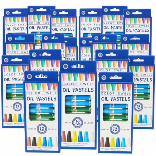 Color Swell Bulk Oil Pastels - 36 Packs with 12 Colors Each - Perfect for Kids, Classrooms, Parties, Students, Donations, Party Favors - Bulk Oil Pastels - size: 36 Pack | 512 Oil Pastels