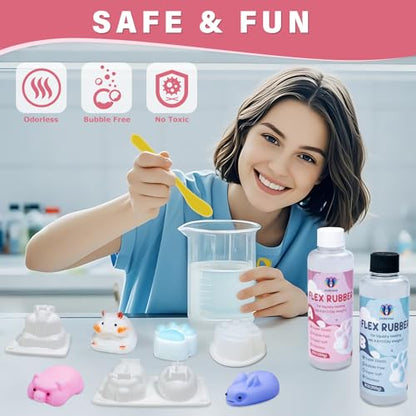 Taba Squishy Kit 16 OZ Liquid Silicone for Squishy Making Kit Fufu Squishies Making Kits Silicone Rubber DIY Decompression Gift