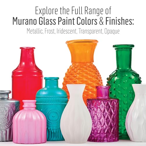 FolkArt Murano Transparent Acrylic Glass Paint, Bright Blue, Perfect for Indoor and Outdoor Arts and Crafts Projects, 2 fl oz, 36531 - color: Transparent Bright Blue, style: Transparent