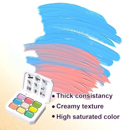 Gradient Painting Gel, 9 Colors Ombre Gel Nail Polish for 3D Nail Sculpting Gel Painting Effect Pigment Pat Nails Aura Nails, French Manicure Long Lasting Home Salon Nail Art Easter Egg - color: Easter Egg