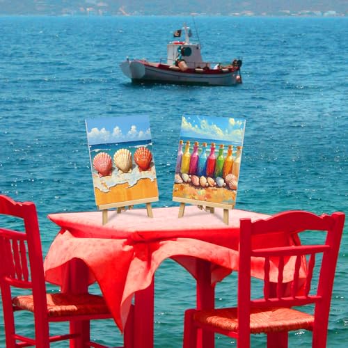 Sherr 24 Pcs Pre Drawn Canvas for Painting Adult Pre Printed Canvas Bulk Sip and Paint Kit Stretched Panels Paint Set for Theme Valentine Painting Night Party Favor(Hawaii,8 x 10 Inch) - size: 8 x 10 Inch, style: Hawaii