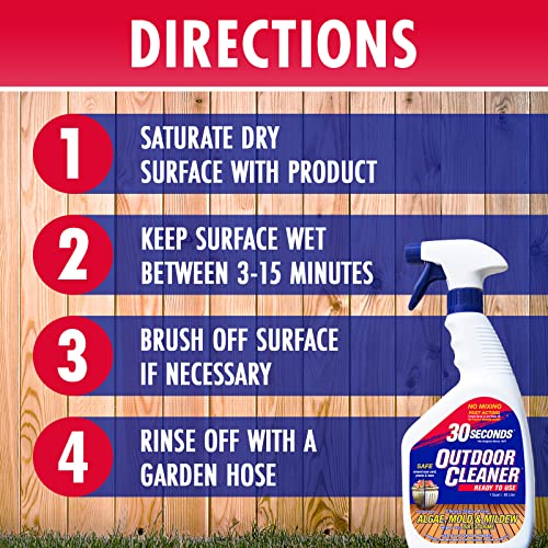 30 SECONDS Outdoor Mold & Mildew Stain Remover Spray | Ready To Use | 32 fl. oz. | 2 Pack - size: 32 Fl Oz (Pack of 2)