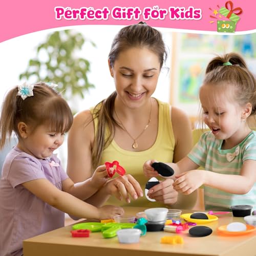WinnerWhy 72 Pcs 38oz Air Dry Clay Modeling Magic Ultra Light Modeling Clay for Kids DIY for Sculpting Air Dry School Gift(White, Black) - color: White, black