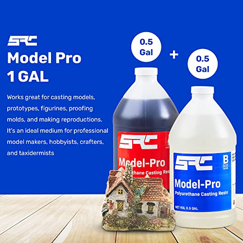 SPRESIN Model-Pro Polyurethane Casting Resin 1 Gal and Cast-a-Mold 25T RTV 1/2 Gal, Silicone Mold Making Rubber, Crafts, Woodworking, Hand Molds Casting & Jewelry Making