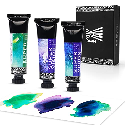 Watercolor Paint Set, Diverse Colors Layering, Attractive Art Watercolor, Vibrant Pigments, 3 Layering Colors for Professionals, Beginners, 15ml*3 Tube (Set C) - color: Set C