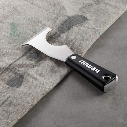 ALLWAY NXG1 Ergonomic Grip 6-in-1 Painter's Multi Tool with Hammer End | Ergonomic Grip, Built-in Hammer End, Roller Scraper, Can Opener, Scraper, Chisel, Crack Opener - style: 6-in-1 Ergonomic