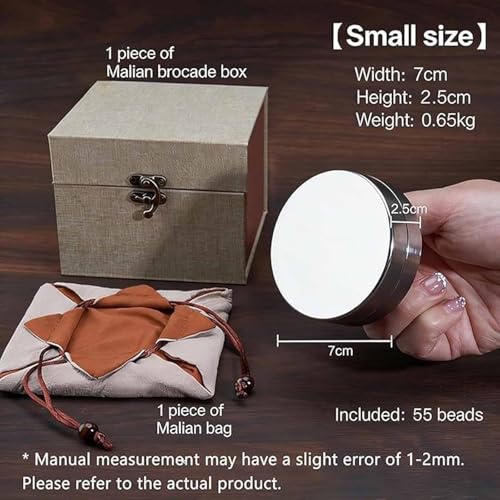 Stainless Steel Ball Stamping Tool, Printmaking Press Tools, Diameter 7/9/12 Cm, Even Pressure, Malian Brocade Box & Malian Brocade Bag, for Linocut, Scrapbooking Crafting - size: 7cm