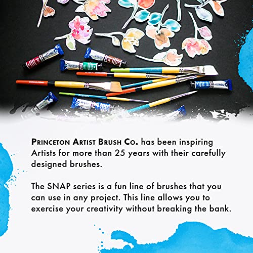 Darice, Princeton Taklon Lh Flat 6 Snap Brush, White - size: Size 6, style: Flat
