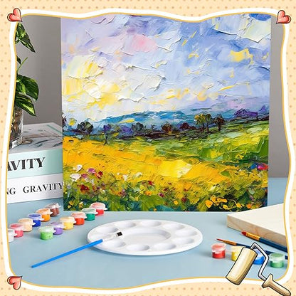 Barydat 24 Pcs Wood Panels for Painting 10'' x 10'' Unfinished Wood Canvas Board Artist Wall 0.79'' Deep Wooden Cradled Panel for DIY Crafts, Easel Display, Painting Pouring Arts Use with Oil, Acrylic - size: 10" X 10"