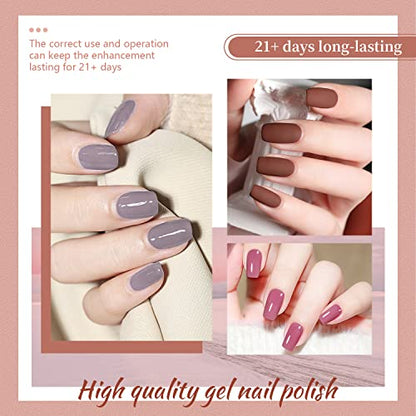 JODSONE Gel Nail Polish Kit with U V Light 32 Color Soak Off Base&Top Glitter Coat Gel Polish for DIY Manicure Lovers - color: 32KIT-Color 7