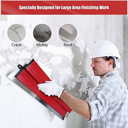 suokoun 32 Inch Drywall Skimming Blade, 0.38mm Stainless Steel Blade, Drywall Knife for Drywall/Plaster/Wallboard - size: 32inch