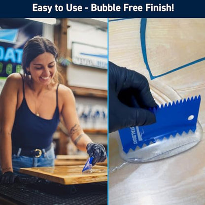 TotalBoat Table Top Epoxy Resin Kit - 4 Gallon Crystal Clear Formula with High Gloss & UV-Resistance - Easy 1:1 Ratio for DIY Bar and Counter Coating, Woodworking, and Original Art Casting