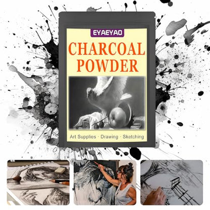 Premium Charcoal Powder for Drawing & Sketching - 2 lbs Fine Art Charcoal, Ideal for Shading, Blending - Professional & Beginner Artist Supplies (2 Pounds) - size: 32 Ounces