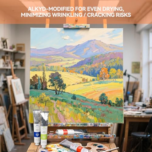 Paul Rubens Oil Paint, 20 Bright Oil Colors with High Saturation, 50ml Large Capacity Tubes, Faster Drying Time with Creamy Texture and Consistency for Artists, Students, Beginners - color: Multicolor-02