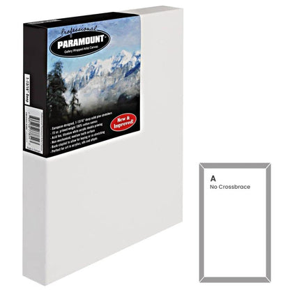 Paramount Professional Gallery Wrapped Canvases for Painting, 11x14 in Heavy-Duty Stretched Canvas, Unbleached 100% Cotton, 1-13/16 Deep, Acid-Free, Triple-Primed, Medium-Tooth Surface - size: 11x14 in