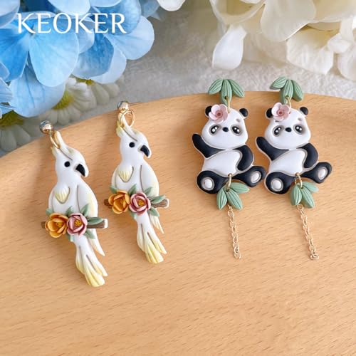 Keoker Animals Polymer Clay Cutters, 24 Shapes Ocean Animals Clay Earring Cutters for Polymer Clay Jewelry - color: All Color