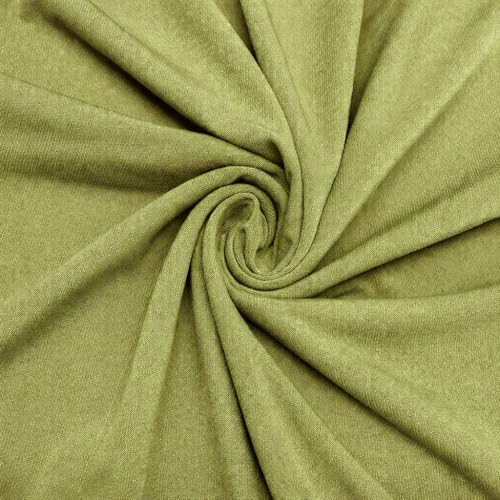 ITY Jersey Fabric | Spandex Knit | 2-Way Stretch | 95% Poly, 5% Spandex | Anti-Wrinkle, Breathable | 60" Wide | By the Yard | Apparel, Event Decor, Drapery (Olive, 1 Yard) - color: Olive, size: 1 Yard