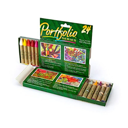 Crayola Portfolio Series Oil Pastels, Water Soluble, 24 Count, Colors May Vary - style: 24 Count