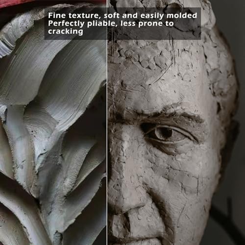 ReArt Air-Dry Clay Modelling, 2.2 pounds Ideal for Beginners and Advanced Sculptors All-Purpose Modeling Clay (Terracotta) - color: Terracotta