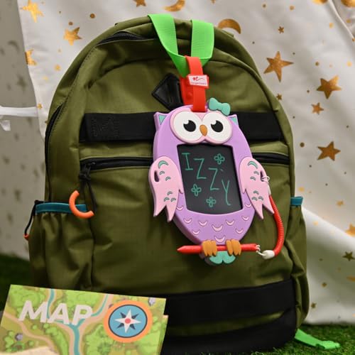 Boogie Board Sketch Pals Owl 4” LCD Writing Tablet for Kids – Reusable Mess-Free Drawing Pad with Tethered Stylus – Clip-On Travel Doodle Board Toy – Ages 3+ - style: Izzy Owl