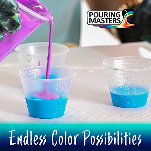 Pouring Masters Cerulean Blue Ready to Pour Acrylic Pouring Paint - Premium 8-Ounce Pre-Mixed Fluid Acrylic Paint - Fluid Art Supplies for Canvas, Wood, Paper, Tile & Rocks - color: Cerulean Blue