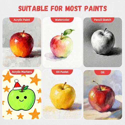 Simetufy Canvas Boards for Painting 52 Pack 8 x 10 Inch Blank Flat Canvas Panels 100% Cotton Pre-Primed for Acrylic & Oil Paint, Art Supplies for Kids & Adults - size: 8"x10"- 52 pack